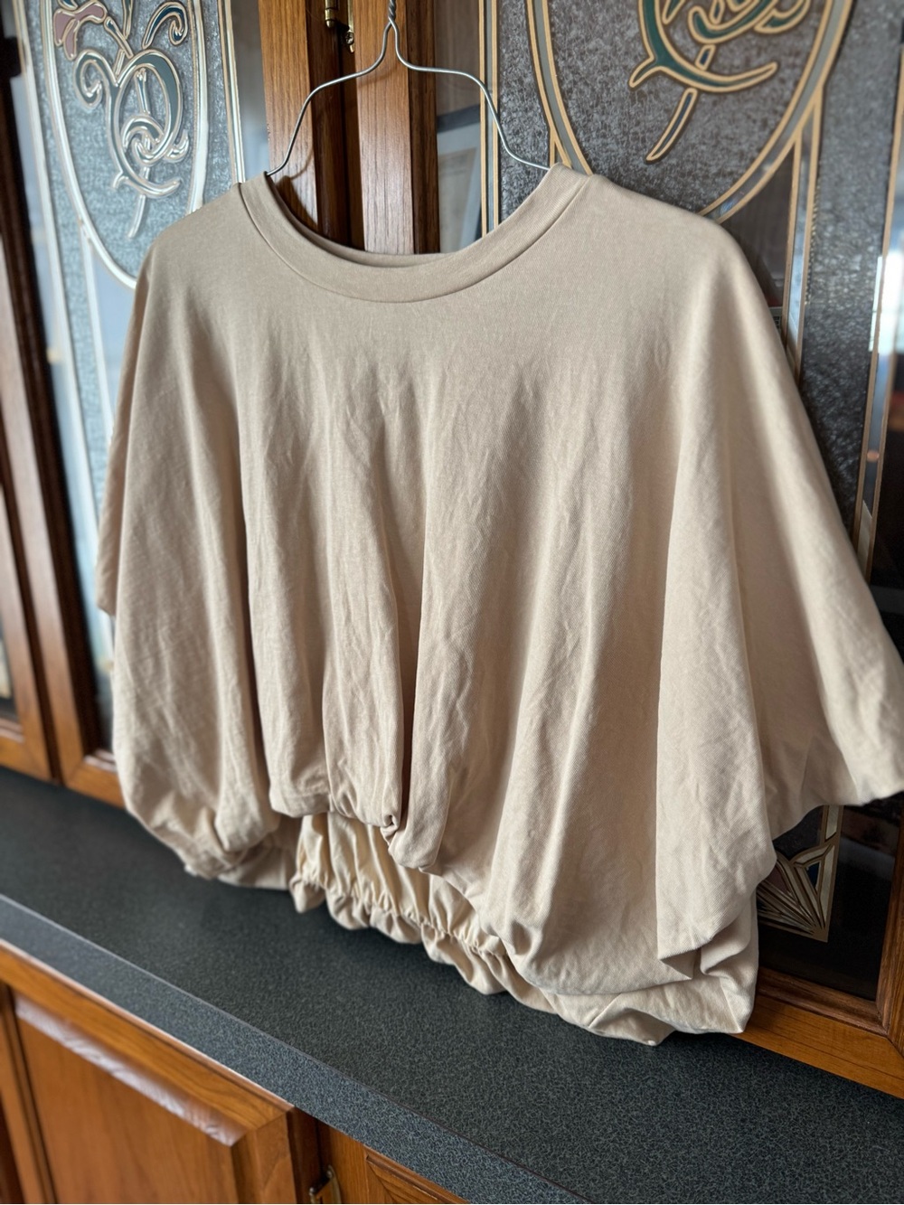 GREY LAB Relaxed Gathered-Hem Top